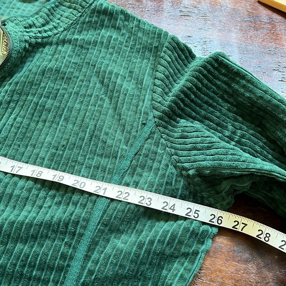 🦄 WOOLRICH Corduroy Zip Up Jacket 90s Vintage Workwear Velvet Green XXL - Picture 9 of 13